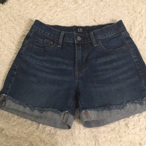 GAP Denim Cuffed Denim Shorts Size 24 Petite - Picture 1 of 10